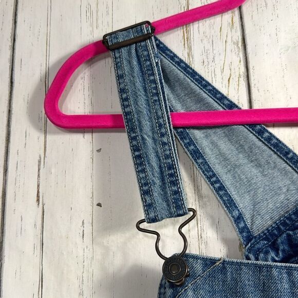 Abercrombie & Fitch Distressed Denim Overalls Womens S Vintage Casual Cool Y2K - Picture 3 of 15